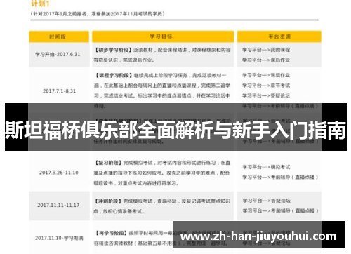 斯坦福桥俱乐部全面解析与新手入门指南